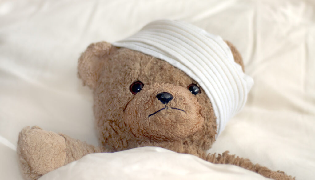 Teddy in hospital